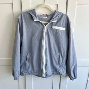 John Galt Brandy Melville Light Blue Hooded Zip Jacket